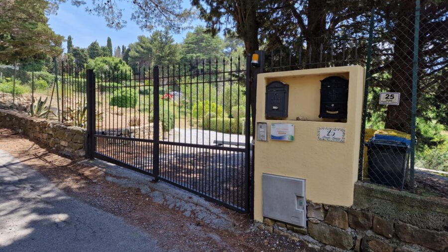 Gate for olive tree visitors